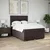 Vidaxl Box spring postelja z vzmetnico temno rjava 160x200 cm blago