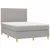 Vidaxl Box spring postelja z vzmetnico svetlo siva 140x200 cm blago