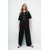 Trend Alacati Stili Ženski komplet bluza i pantalone Alc-X14122, Crni