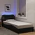 Okvir kreveta s LED-om bez madraca Hvar crni 90x200cm od tkanine