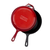 Combo set consisting in frying pan and lid, 26cm, cast iron, Red - LAV