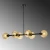 Opviq Luster Benek-15-14474, 103x40x74cm, IP20, Crno-žuti