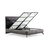 HANAH HOME Krevet Rise 100 x 200 Dark Grey