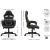 SENSE7 Igralni stol Knight FF, Siva