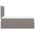 Vidaxl Box spring postelja z vzmetnico taupe 120x200 cm blago