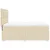 Vidaxl Box spring postelja z vzmetnico krem 140x200 cm blago