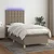 Vidaxl Box spring postelja z vzmetnico LED taupe 90x190 cm blago