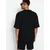 Trendyol Limited Edition Black Oversize Crew Neck Short Sleeve Textured Ottoman T-Shirt