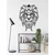 WallXpert metalni zidni ukras 5155, geometrijska glava lava, 32 x 45 cm, crni