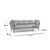 Atelier del Sofa Trosed Mapa 90x84x214cm Sivi
