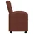 vidaXL Jedilni stoli 2 pcs Sijajna rjava 57 x 67 x 98 cm Umetna koža