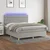 Vidaxl Box spring postelja z vzmetnico LED sv. siva 160x200 cm blago