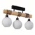 Brilagi - Plafonski luster WOOD GLASS 3xE27/60W/230V borovina/crna/bela
