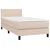 Krevet box spring i madrac LED cappuccino 80x200cm umjetna koža