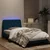 Vidaxl Posteljni okvir z LED brez vzmetnice moder 100x200 cm žamet