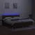 Vidaxl Box spring postelja z vzmetnico LED temno rjava 180x200cm blago