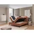 Oranžna boxspring postelja s prostorom za shranjevanje 180x200 cm Ornes – Ropez