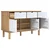 Vidaxl Komoda OTTA rjava in bela 114x43x73,5 cm trdna borovina