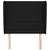 Uzglavlje s ušima crno 93x23x118/128 cm od tkanine