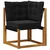 Set vanjskih sofa 7 kom. Prirodna i crna