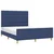 Vidaxl Posteljni okvir brez vzmetnice moder 140x190 cm blago