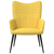 Stolica za opuštanje s tabureom 62x68,5x96cm tkanina boja senfa