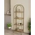 Hanah Home Idil polica za knjige 47 × 158 × 30 cm, zlatna / bronzano staklo