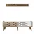 Hanah Home TV komoda sa policama Valensiya 140, 140x35x45 cm, Braon-bela