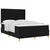 Krevet s opruga kutije s madracem Crna 140 x 190 cm tkanina