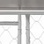 Kavez za psa s krovom Srebrno 800 x 200 x 256 cm Čelik i PE
