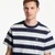 Majice Calvin Klein Jeans Ss Easy 20S Jersey Stripe Crewneck Tee Dark Sapphire M