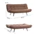 Atelier del Sofa Trosed na razvlačenje Misa Svetlobraon