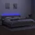 Vidaxl Box spring postelja z vzmetnico LED sv. siva 200x200 cm blago
