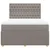 Vidaxl Box spring postelja z vzmetnico taupe 140x200 cm blago