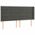 Vidaxl Box spring postelja z vzmetnico LED temno siva 200x200 cm žamet