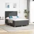 Vidaxl LED Box Spring Postelja Temno siva 140 x 200 cm blago