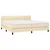 shumee Box spring postelja z vzmetnico LED krem 200x200 cm blago