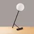 Opviq Stona lampa E27 Max 40W, Crno-Bela
