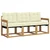 Set vanjskih sofa s jastukom 3 pcs Bijela i krem
