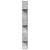 Pregrada / regal za knjige 6 razina sivi 70x24x193 cm drveni