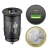 Goobay Dual-USB Auto Fast Charger USB-C črn avtomobilski polnilnik