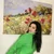 Slika naslikan mak na travniku - 90x60