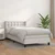 Vidaxl Box spring postelja z vzmetnico bel 100x200 cm umetno usnje