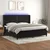 Vidaxl Box spring postelja z vzmetnico LED črna 200x200 cm žamet