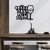 Wallity Zidna dekoracija Coffee Repeat, 50x40 cm, 1.5 mm, Crna