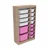 Hanah Home Višenamenska komoda Montana Xs 2D4N8U, 69 x112.2 x29.6 cm, Braon-belo-roze