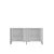 Hanah Home komoda Poli 150, 150 cm, bela / srebrna