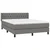 Vidaxl Box spring posteljni z vzmetnico temno siv 140x190 cm blago