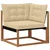Set vanjskih sofa 4 kom. Prirodna i bež