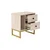 Hanah Home Noćni ormarić Glimmer, 45.2 x 50 x 29.5 cm, Krem